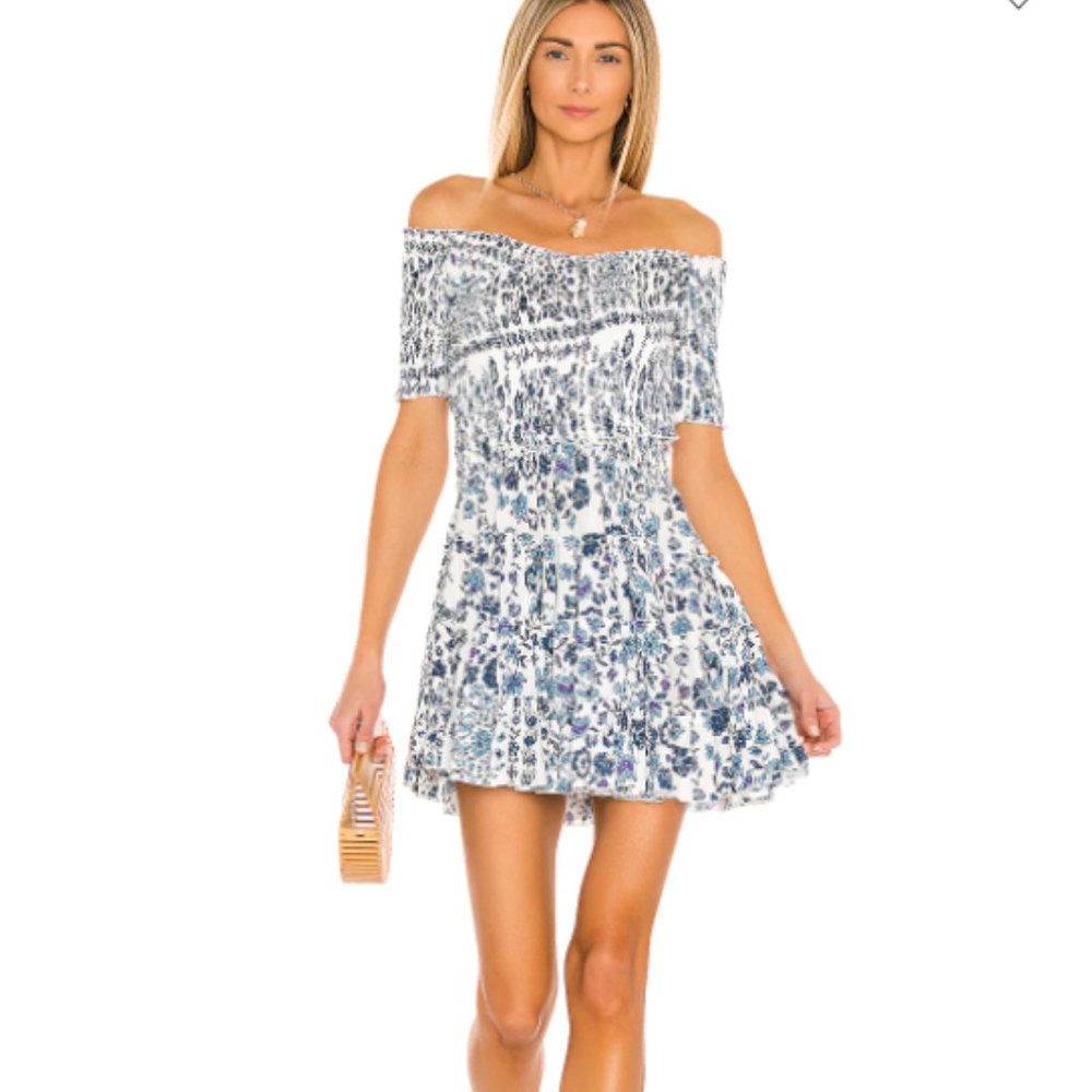 Poupette St Barth Mini Soledad Off Shoulder Dress